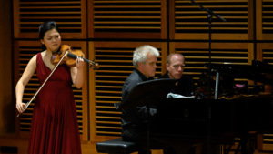 Violinist Emily Sun performing at the Australian Friends of Keshet Eilon recital.